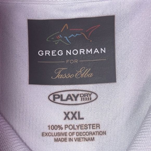 Bundle of 2 Greg Norman Golf Polos XXL Teal & White - Picture 11 of 14